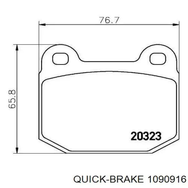 Купити 1090916 Quick Brake Ремкомплект задніх гальм