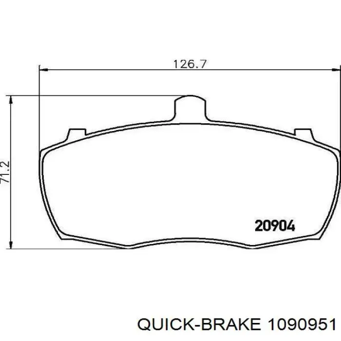 Купити 1090951 Quick Brake Ремкомплект передніх гальм