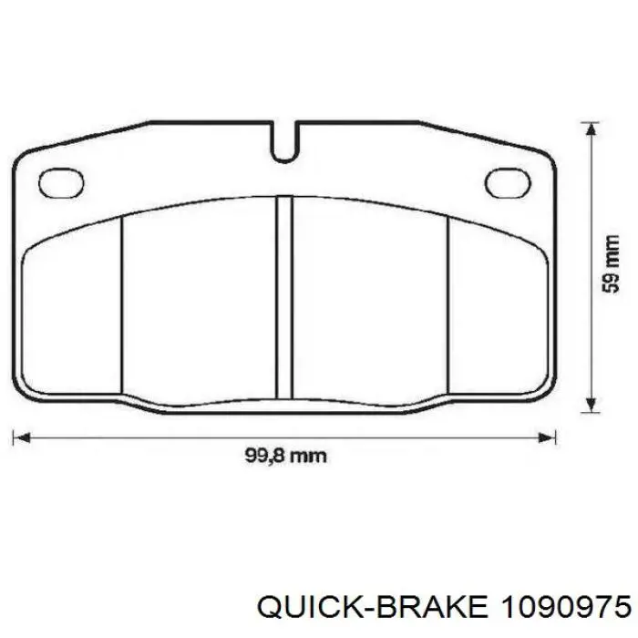 Ремкомплект гальмівних колодок Quick Brake 1090975