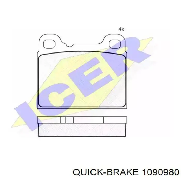 Ремкомплект гальмівних колодок Quick Brake 1090980 ціна, від 3.53 USD