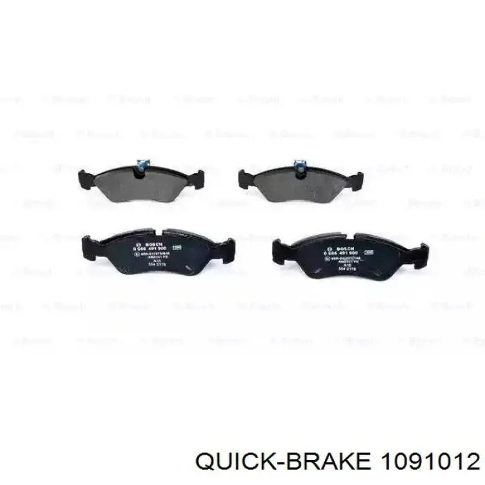Ремкомплект гальмівних колодок 1091012 Quick Brake