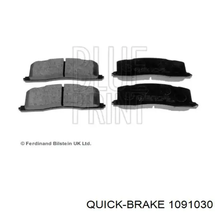 Ремкомплект гальмівних колодок 1091030 Quick Brake