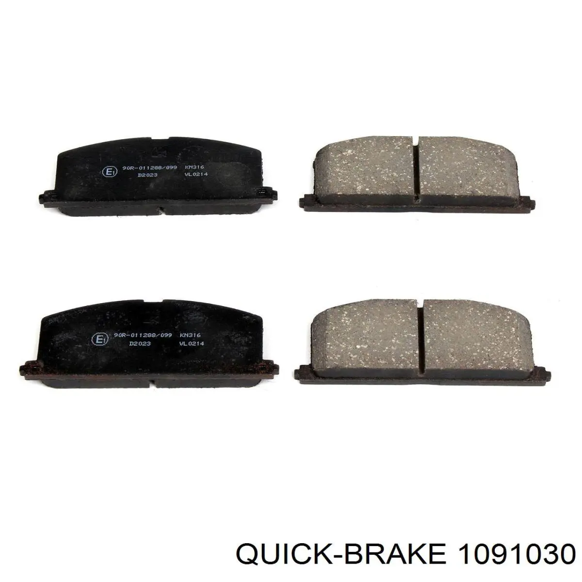 Ремкомплект гальмівних колодок Quick Brake 1091030 ціна, від 9.23 USD