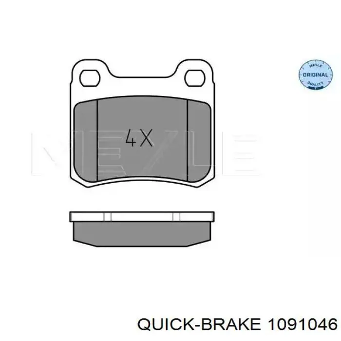 Ремкомплект гальмівних колодок Quick Brake 1091046 ціна, від 3.79 USD