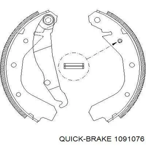Ремкомплект гальмівних колодок Quick Brake 1091076 ціна, від 4.46 USD