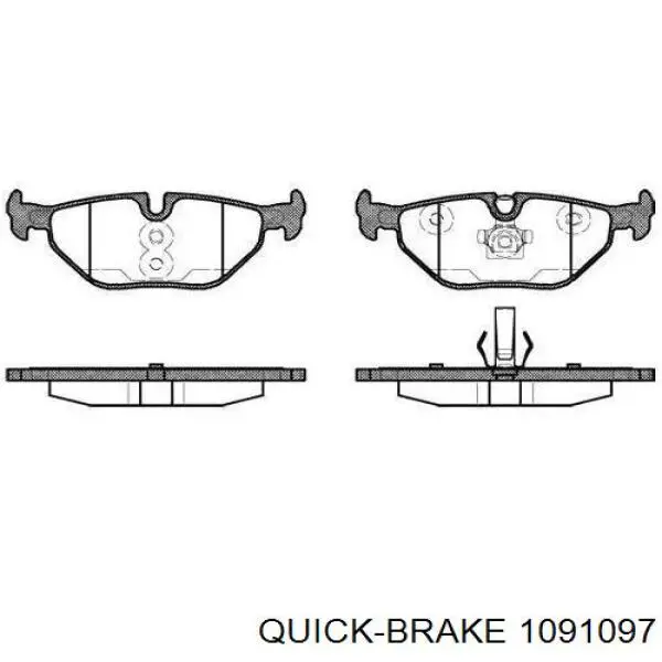 Комплект пружинок кріплення дискових колодок, задніх Quick Brake 1091097