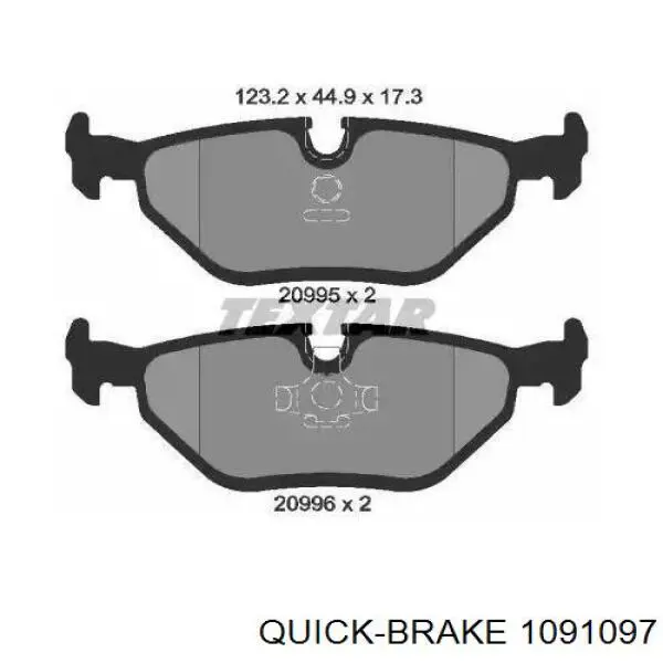 Комплект пружинок кріплення дискових колодок, задніх Quick Brake 1091097 ціна, від 4.00 USD