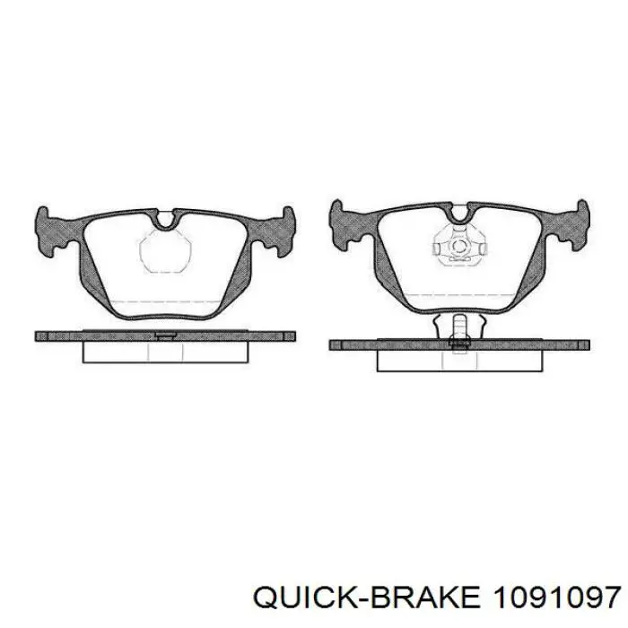Купити 1091097 Quick Brake Комплект пружинок кріплення дискових колодок, задніх