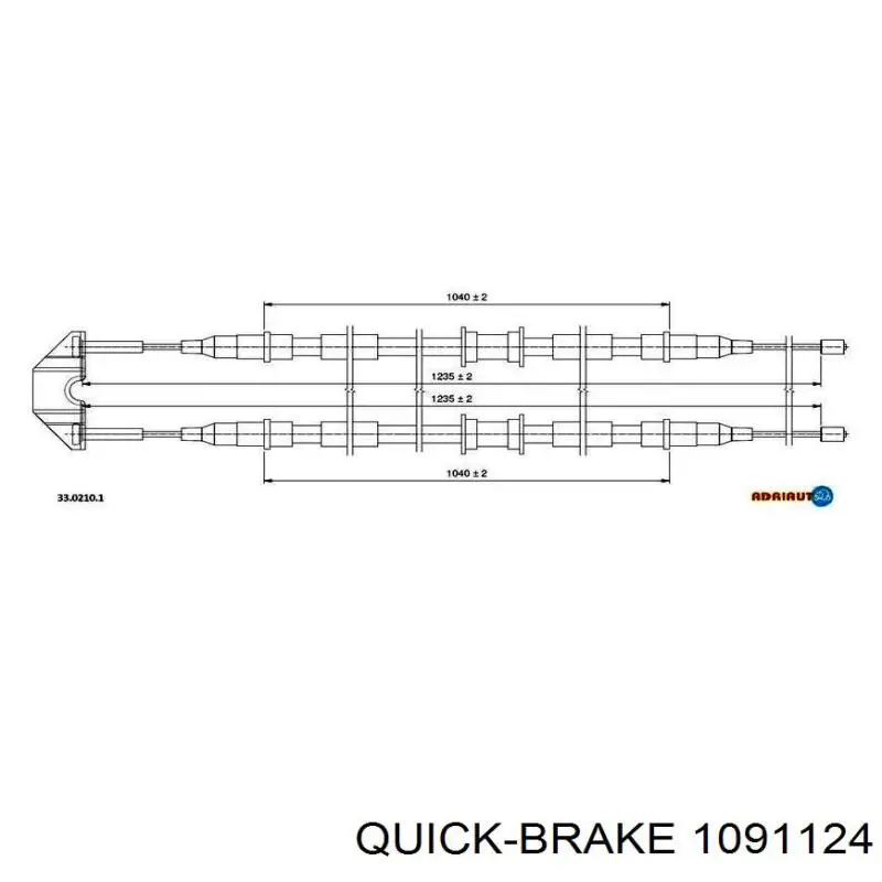 Купити 1091124 Quick Brake Комплект пружинок кріплення дискових колодок, передніх