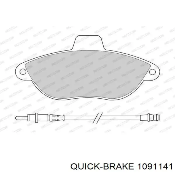 Ремкомплект гальмівних колодок 1091141 Quick Brake