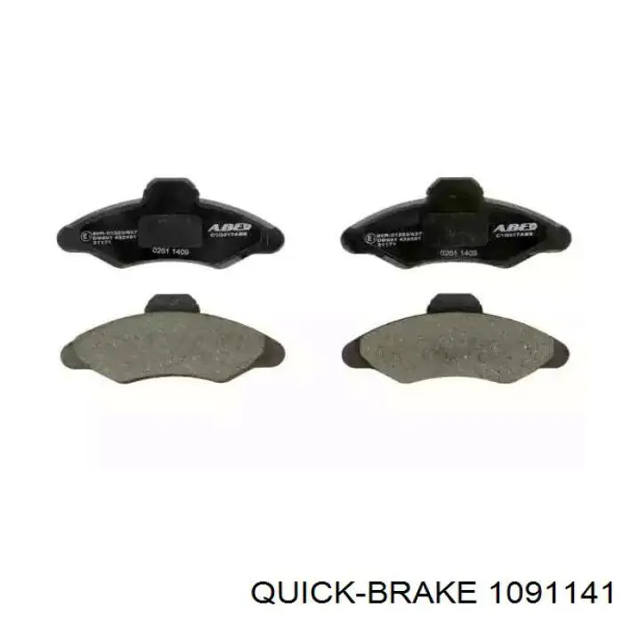 Ремкомплект гальмівних колодок Quick Brake 1091141 ціна, від 6.24 USD