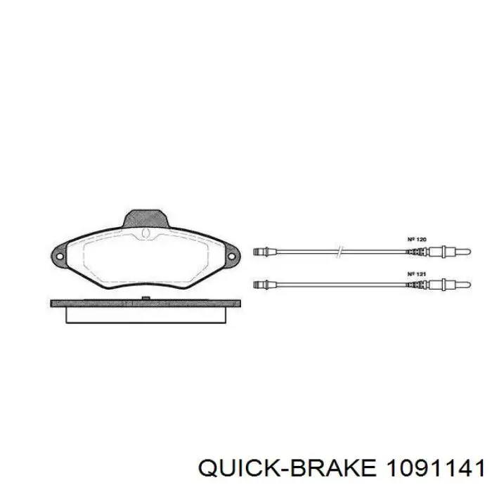 Купити 1091141 Quick Brake Ремкомплект гальмівних колодок