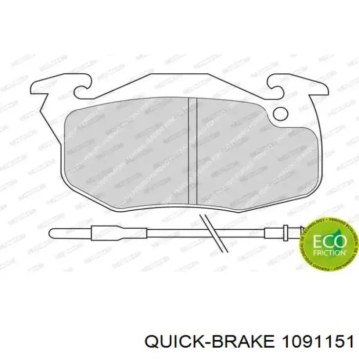 Ремкомплект гальмівних колодок Quick Brake 1091151