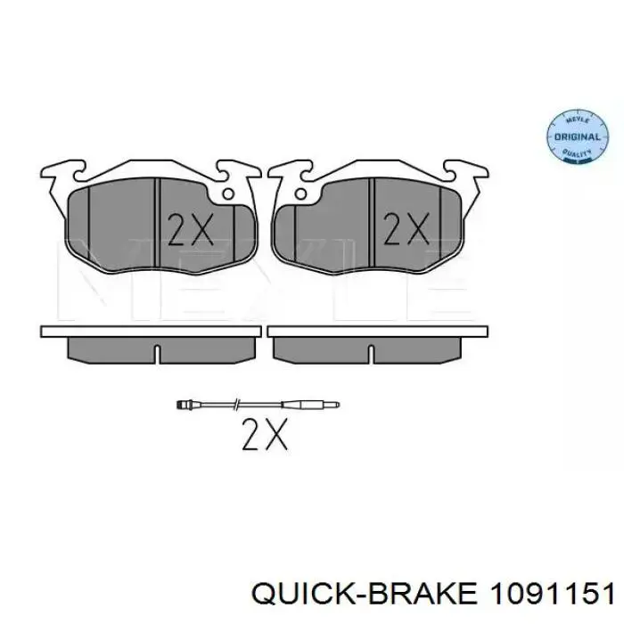 1091151 Quick Brake ремкомплект гальмівних колодок