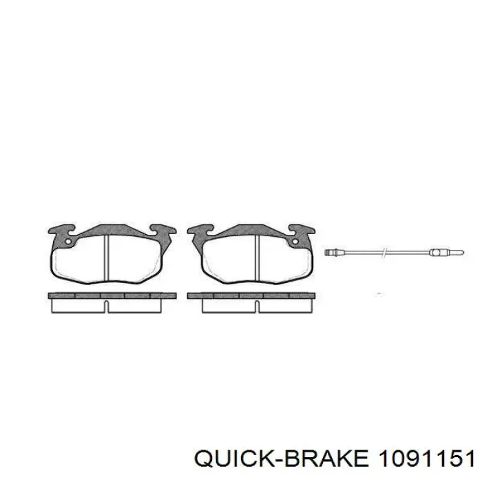 Купити 1091151 Quick Brake Ремкомплект гальмівних колодок