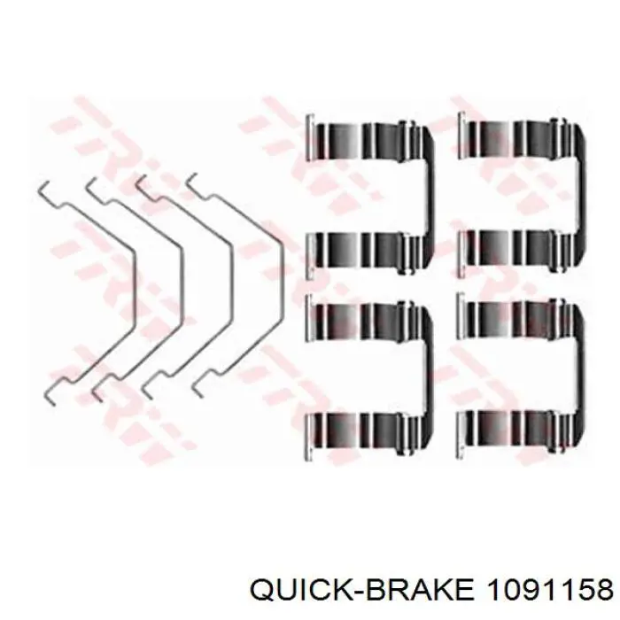 1091158 Quick Brake комплект пружинок кріплення дискових колодок, передніх