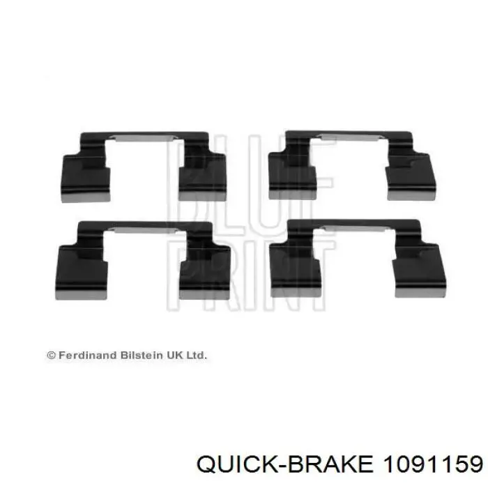 Комплект пружинок кріплення дискових колодок, передніх Quick Brake 1091159 ціна, від 3.52 USD