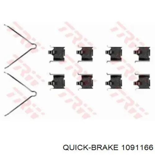 Ремкомплект гальмівних колодок 1091166 Quick Brake
