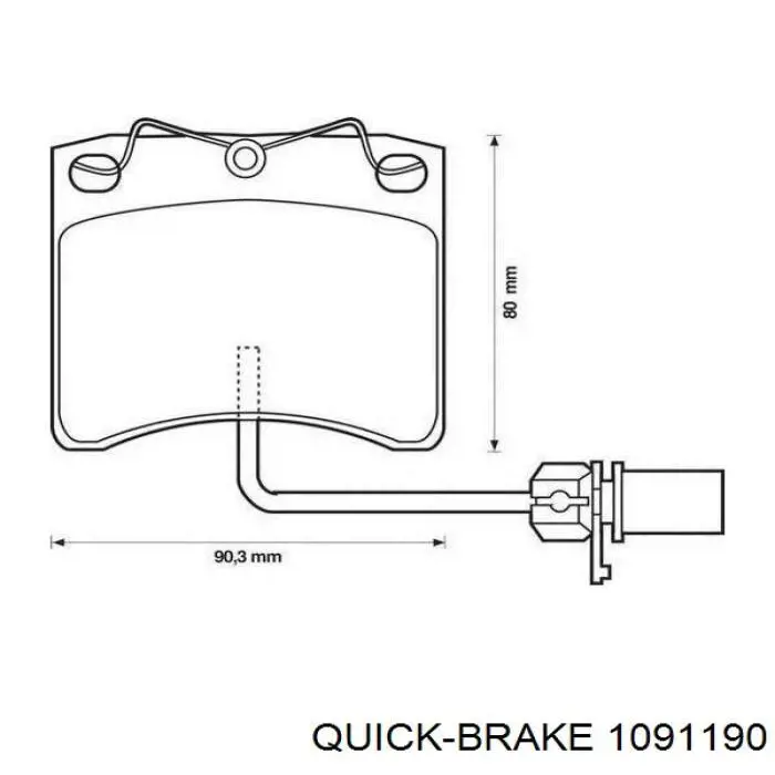 Ремкомплект гальмівних колодок Quick Brake 1091190 ціна, від 5.11 USD