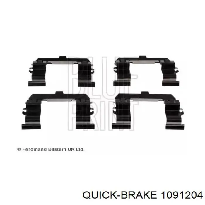 Ремкомплект гальмівних колодок 1091204 Quick Brake