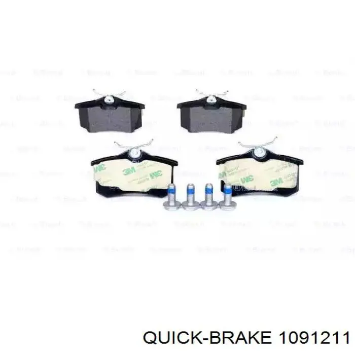 1091211 Quick Brake Колодки гальмівні задні, дискові