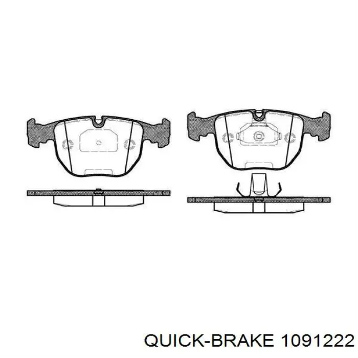 Комплект пружинок кріплення дискових колодок, передніх Quick Brake 1091222 ціна, від 4.48 USD