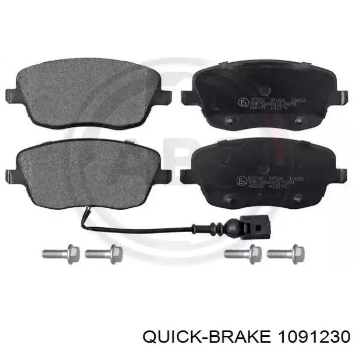 Комплект пружинок кріплення дискових колодок, передніх Quick Brake 1091230 ціна, від 5.14 USD