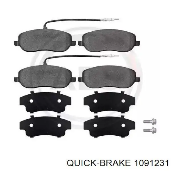 1091231 Quick Brake комплект пружинок кріплення дискових колодок, задніх