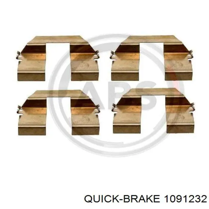 1091232 Quick Brake комплект пружинок кріплення дискових колодок, задніх
