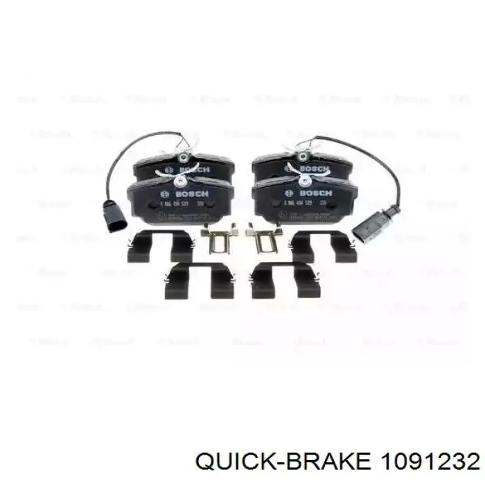 Купити 1091232 Quick Brake Комплект пружинок кріплення дискових колодок, задніх