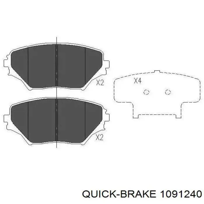Комплект пружинок кріплення дискових колодок, передніх Quick Brake 1091240 ціна, від 6.59 USD