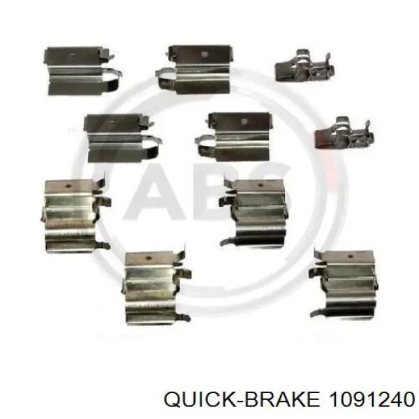 1091240 Quick Brake комплект пружинок кріплення дискових колодок, передніх