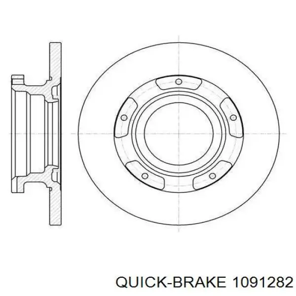 1091282 Quick Brake Комплект пружинок кріплення дискових колодок, передніх