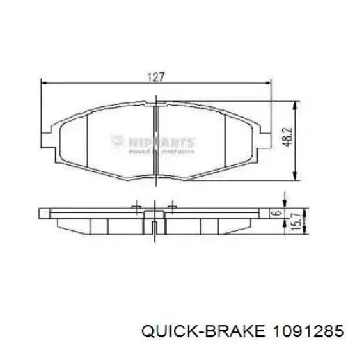 Купити 1091285 Quick Brake Комплект пружинок кріплення дискових колодок, передніх