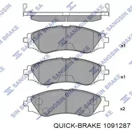 Комплект пружинок кріплення дискових колодок, передніх Quick Brake 1091287 ціна, від 4.52 USD