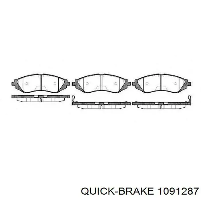 Купити 1091287 Quick Brake Комплект пружинок кріплення дискових колодок, передніх