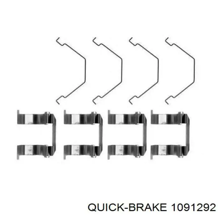 1091292 Quick Brake комплект пружинок кріплення дискових колодок, передніх
