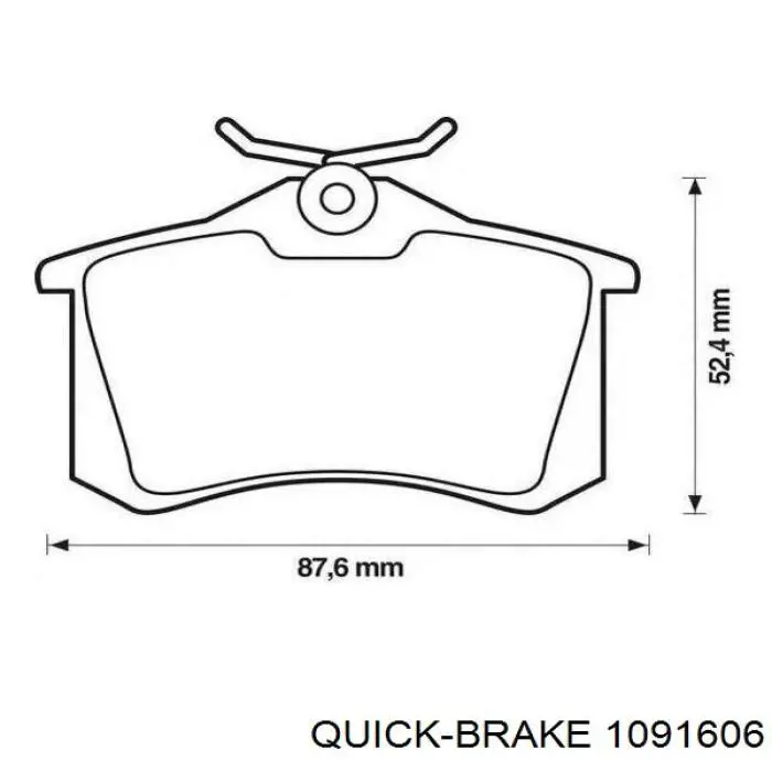 Купити 1091606 Quick Brake Комплект пружинок кріплення дискових колодок, задніх