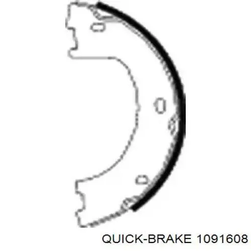 Комплект пружинок кріплення дискових колодок, задніх Quick Brake 1091608
