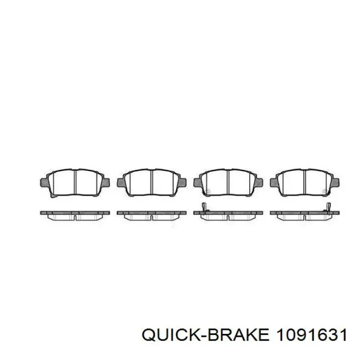 Комплект пружинок кріплення дискових колодок, передніх Quick Brake 1091631