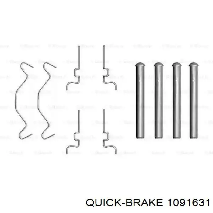 Комплект пружинок кріплення дискових колодок, передніх Quick Brake 1091631 ціна, від 5.10 USD