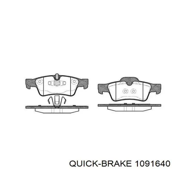 Комплект пружинок кріплення дискових колодок, задніх Quick Brake 1091640 ціна, від 5.29 USD