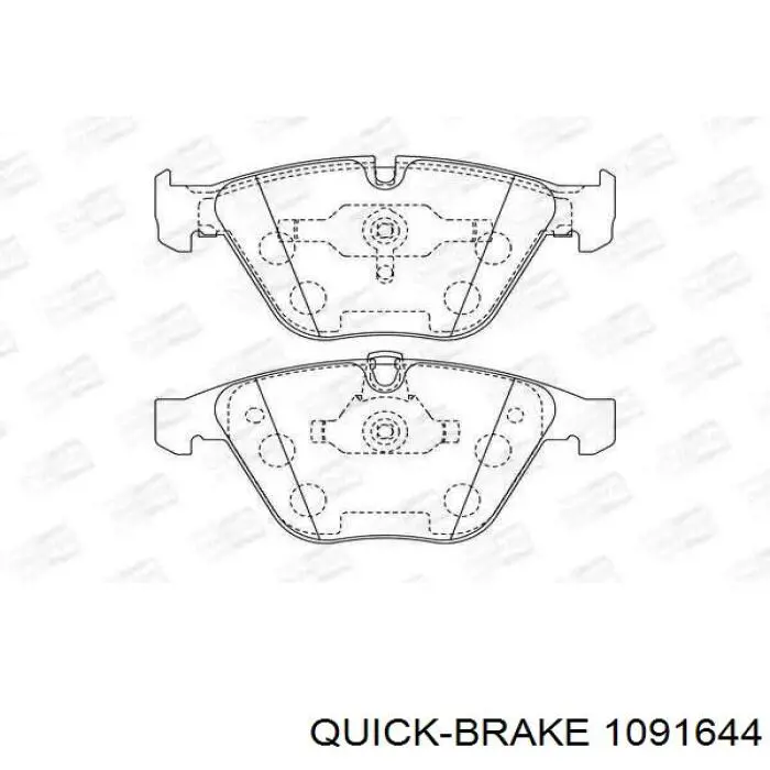 Купити 1091644 Quick Brake Комплект пружинок кріплення дискових колодок, передніх