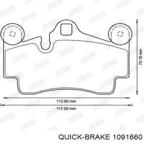 1091660 Quick Brake Ремкомплект задніх гальм