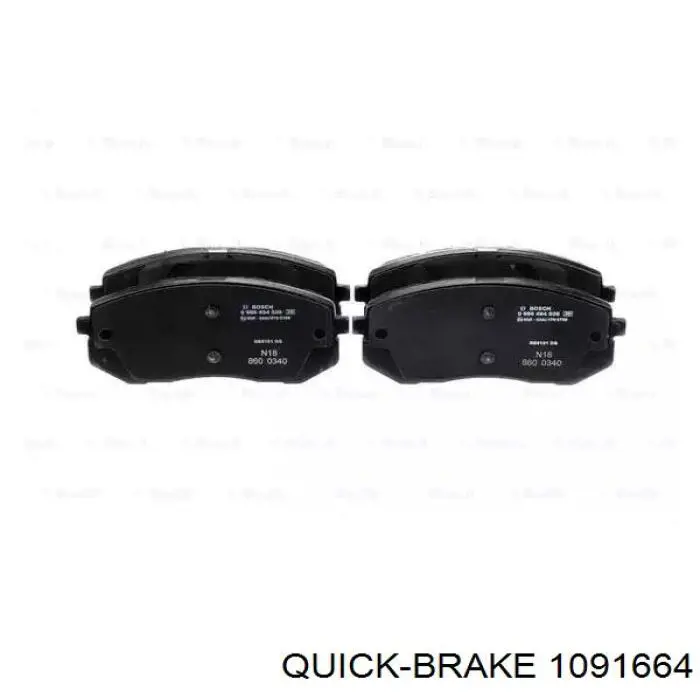 Комплект пружинок кріплення дискових колодок, передніх Quick Brake 1091664