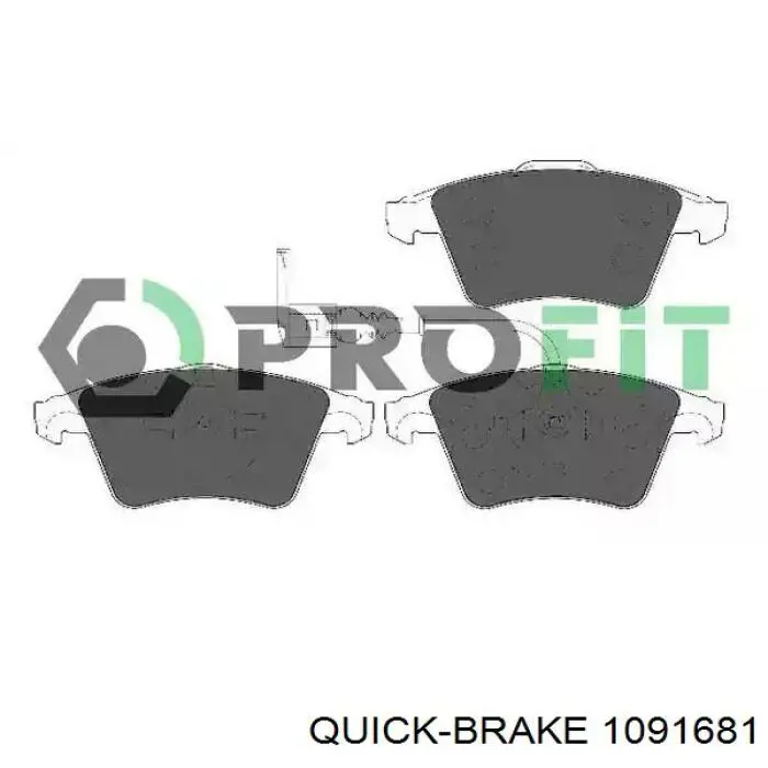 Ремкомплект гальмівних колодок Quick Brake 1091681 ціна, від 6.14 USD