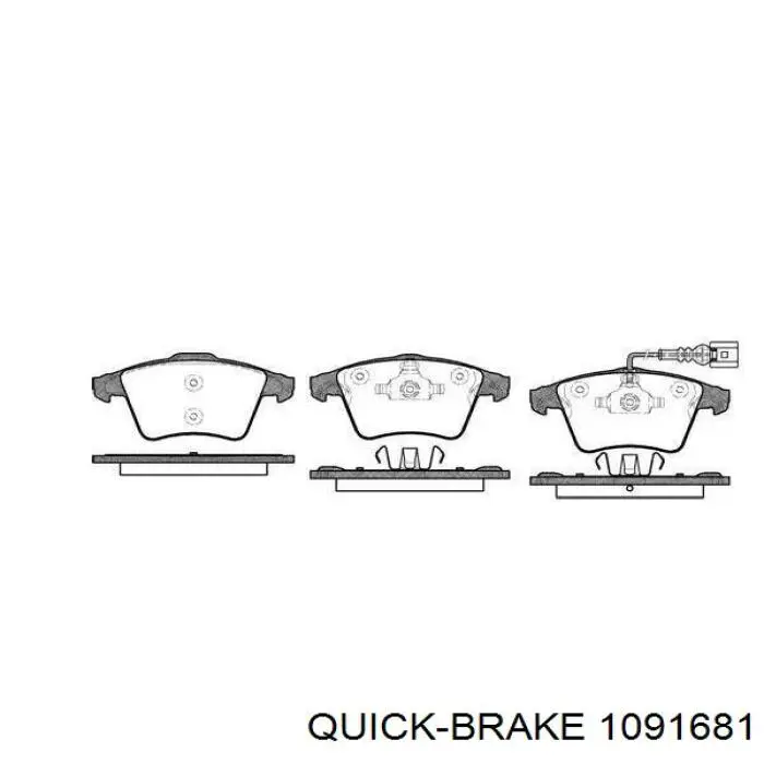 Купити 1091681 Quick Brake Ремкомплект гальмівних колодок