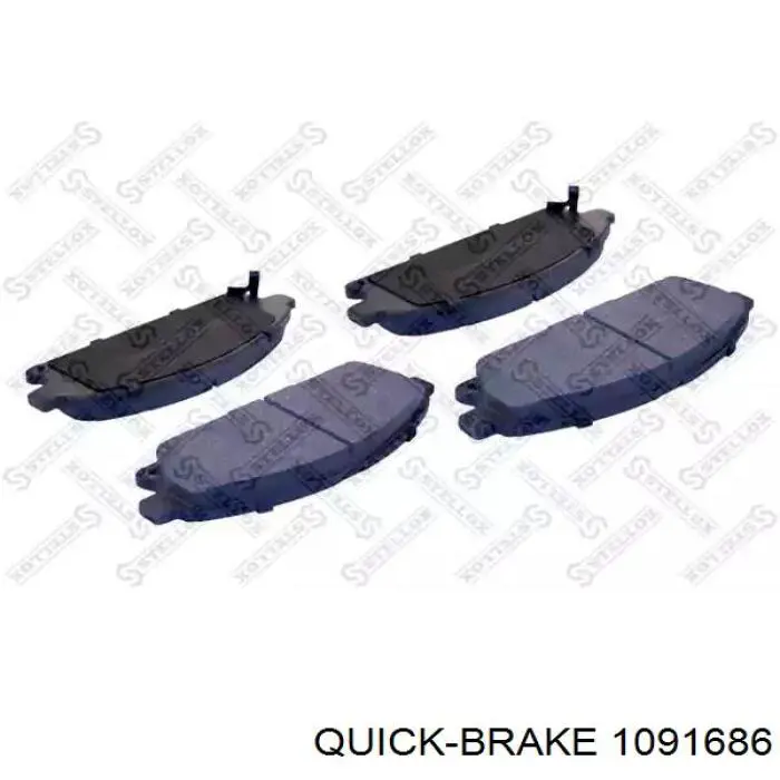 Комплект пружинок кріплення дискових колодок, передніх 1091686 Quick Brake