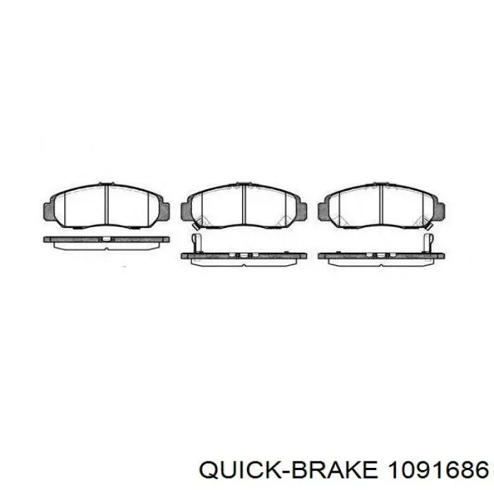 Купити 1091686 Quick Brake Комплект пружинок кріплення дискових колодок, передніх