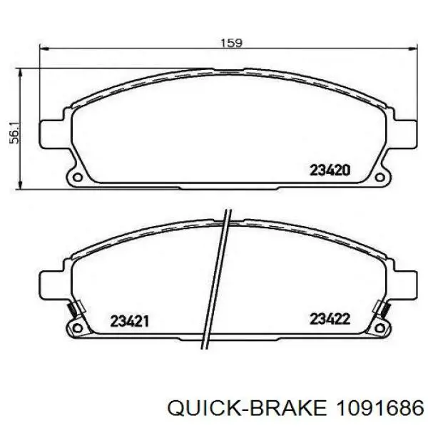 Купити 1091686 Quick Brake Комплект пружинок кріплення дискових колодок, передніх